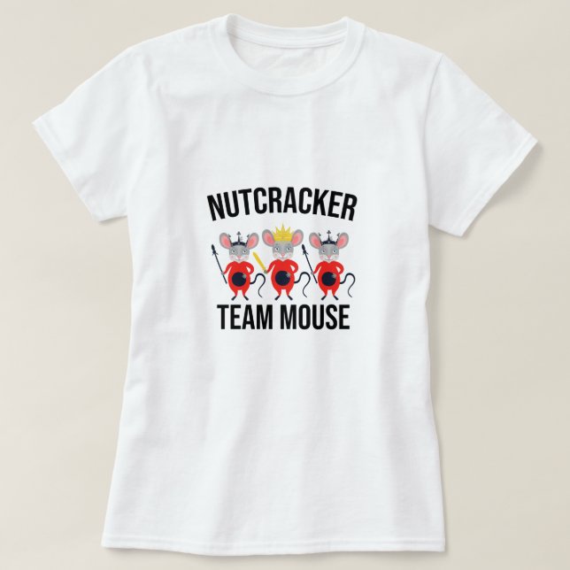 Nutcracker Team Mouse, Christmas Nutcracker T-Shirt (Design vorne)