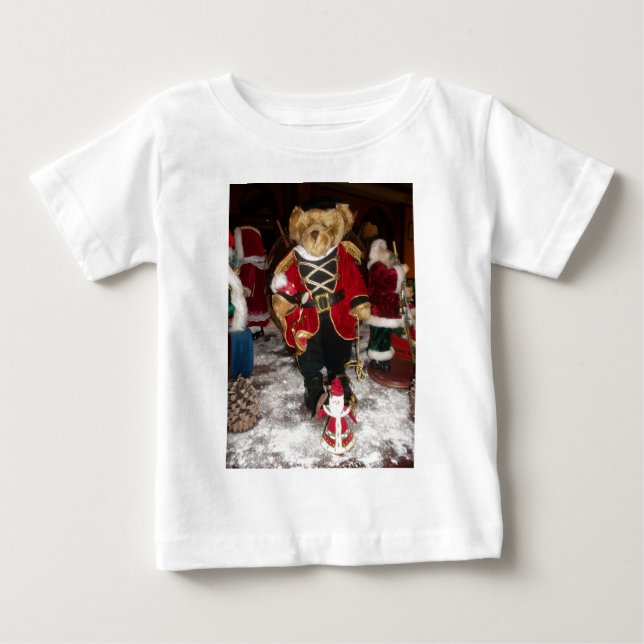 Nutcracker Teddy Bear Christmas Baby T-shirt (Vorderseite)