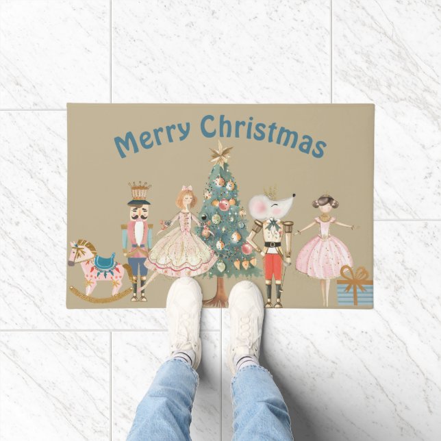 Nutcracker Theme Christmas Doormat Fußmatte (Indoor)