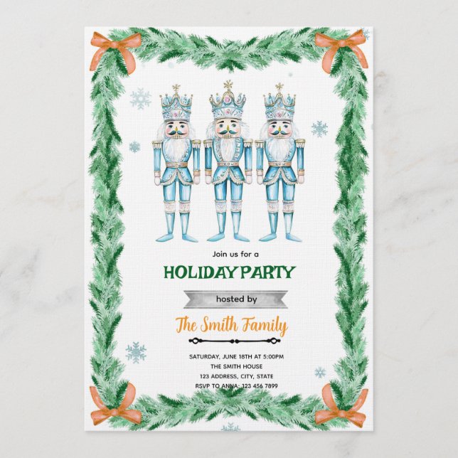 Nutcracker theme party invitation einladung (Vorderseite)