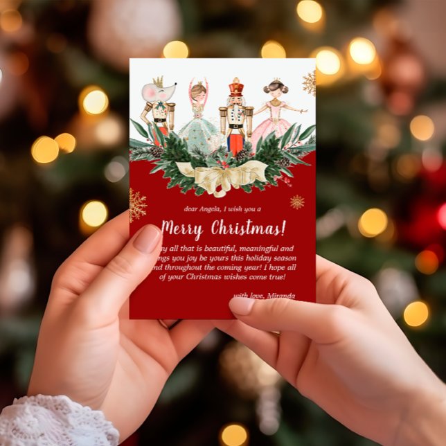 Nutcracker Theme Weihnachts-Party Feiertagskarte (Nutcracker Theme Christmas Party Holiday Card)