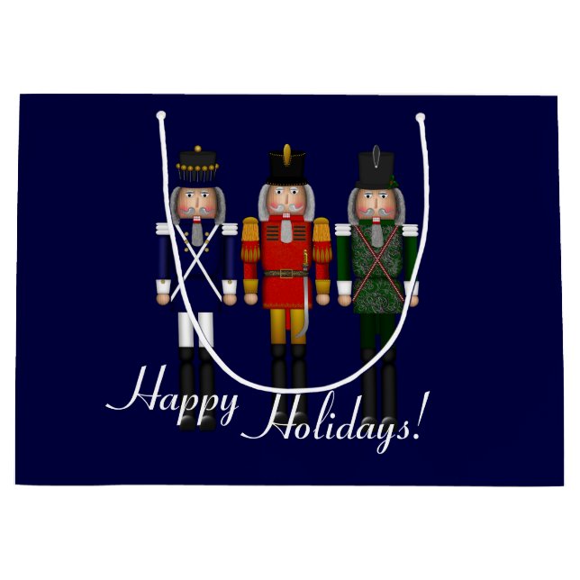 Nutcracker Trio, Blue-GIFT BAG L Große Geschenktüte (Vorderseite)