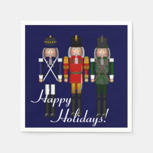 Nutcracker Trio-Blue PAPER PARTY NAPKINS Serviette