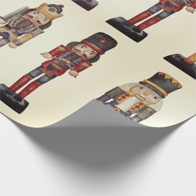 Nutcracker Trio Weihnachtswrapping Paper Sheet Geschenkpapier (Ecke)