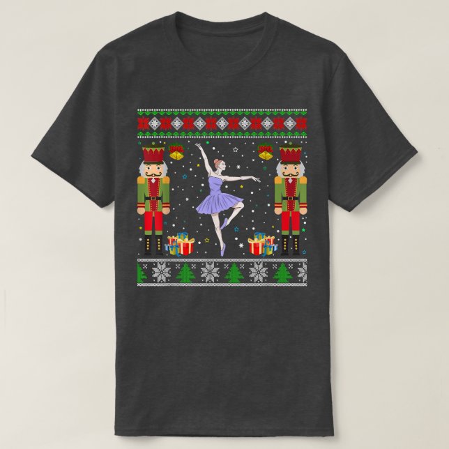 Nutcracker Ugly Christmas Sweater in Funny Christm T-Shirt (Design vorne)