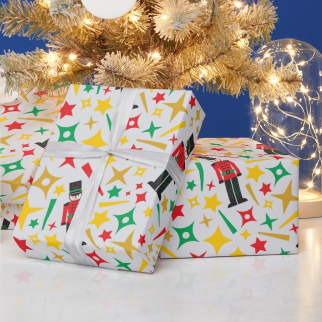 Nutcracker und Stars Weihnachtswächter Geschenkpapier (Feiertage)