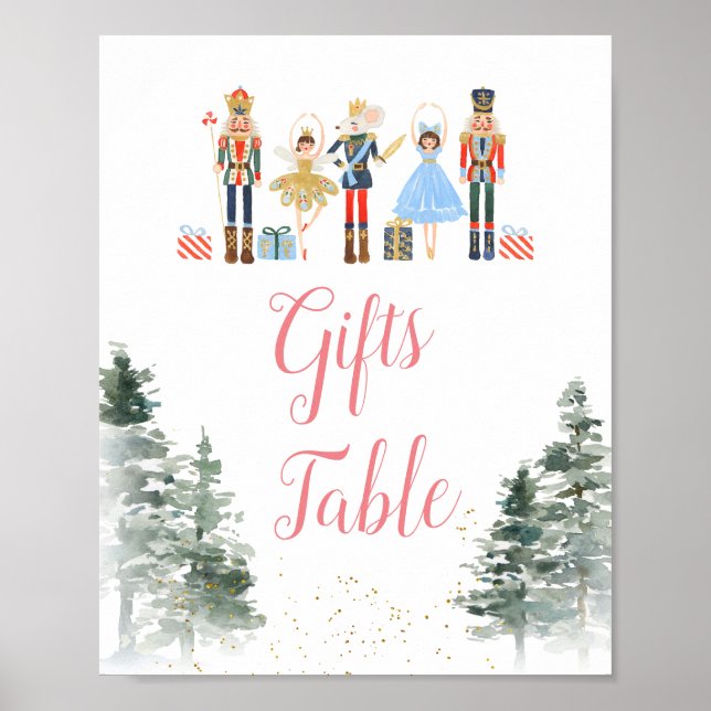 Nutcracker Weihnachts-Brautparty-Teegeschenke Tabe Poster (Vorne)