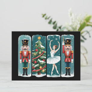 Nutcracker Weihnachtsballenszene Feiertagskarte