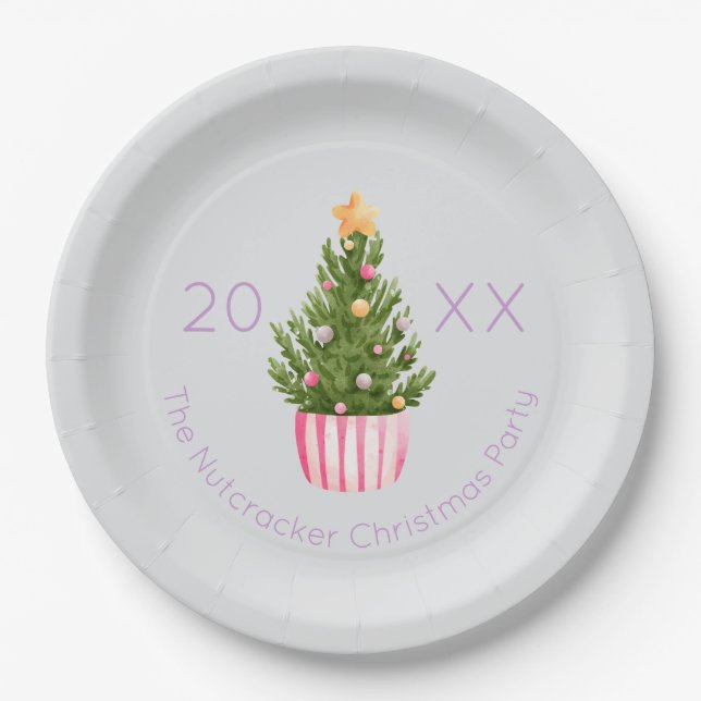 Nutcracker Weihnachtsbaum Pappteller (Vorderseite)