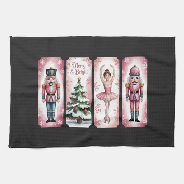 Nutcracker Weihnachtsfeier Geschenk fest Geschirrtuch (Horizontal)