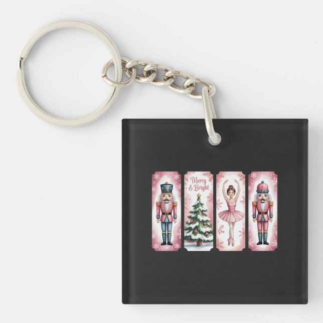 Nutcracker Weihnachtsfeier Geschenk fest Schlüsselanhänger (Vorderseite)