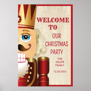 Nutcracker Weihnachtsfeiertag Begrüßungszeichen Poster