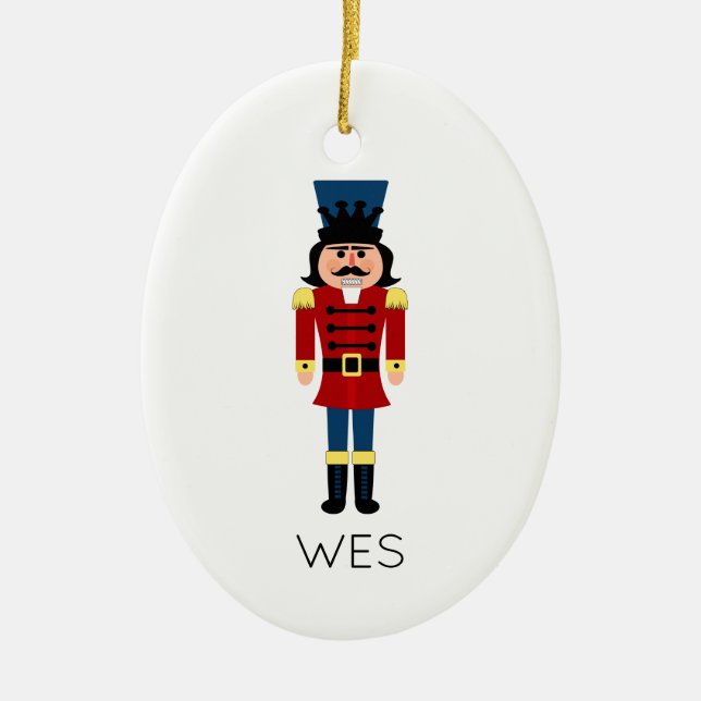 Nutcracker Weihnachtsfeiertag NAME Classic Keramik Ornament (Vorne)