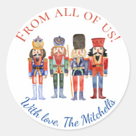 Nutcracker Weihnachtsgeschenke Runder Aufkleber