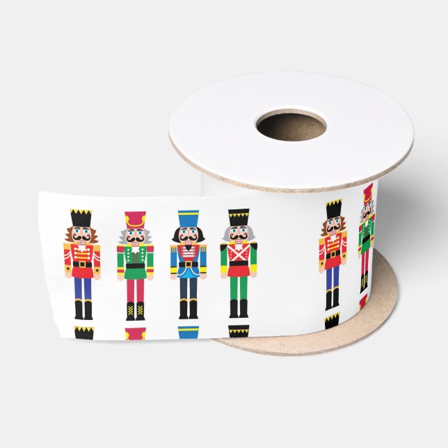 Nutcracker Weihnachtsmuster  Satinband (Spule)