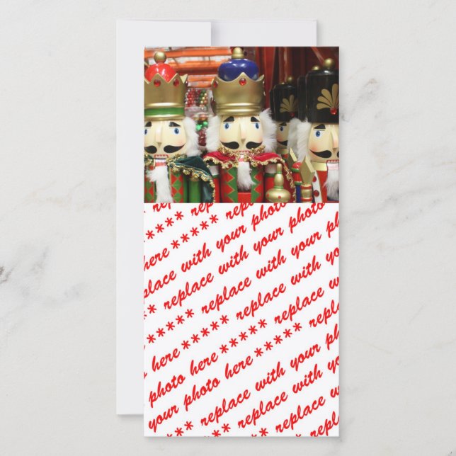 Nutcracker Weihnachtssoldaten Feiertagskarte (Vorderseite)