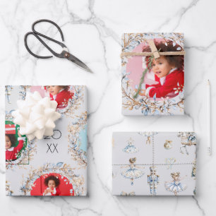 Nutcracker Weihnachtsweihnachtszeitung für Fotos Geschenkpapier Set