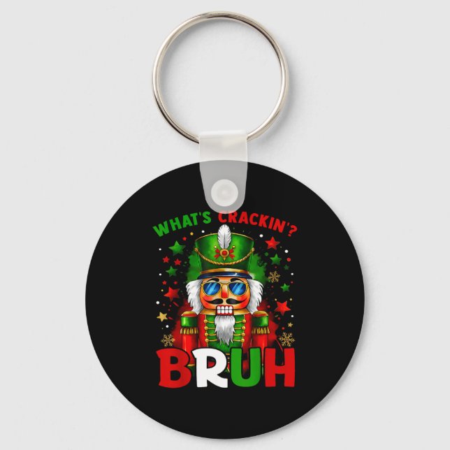 Nutcracker What's Crackin Bruh Funny Christmas Men Schlüsselanhänger (Vorderseite)