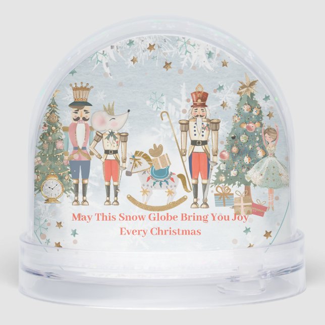 Nutcracker Whimsical Ballerina Christmas kids Schneekugeln (Rückseite)