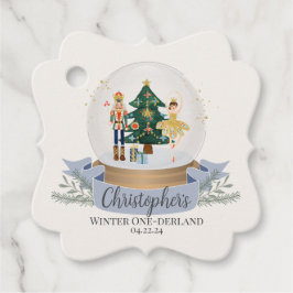 Nutcracker Winter onederland erste Geburtstagspart Geschenkanhänger