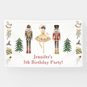 Nutcracker Winter Wunderland Geburtstagsparty Banner