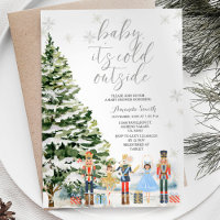 Nutcracker Winterschneeflocken Bäume Babydusche