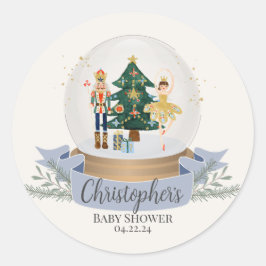 Nutcracker Winterwunderin Babydusche Runder Aufkleber