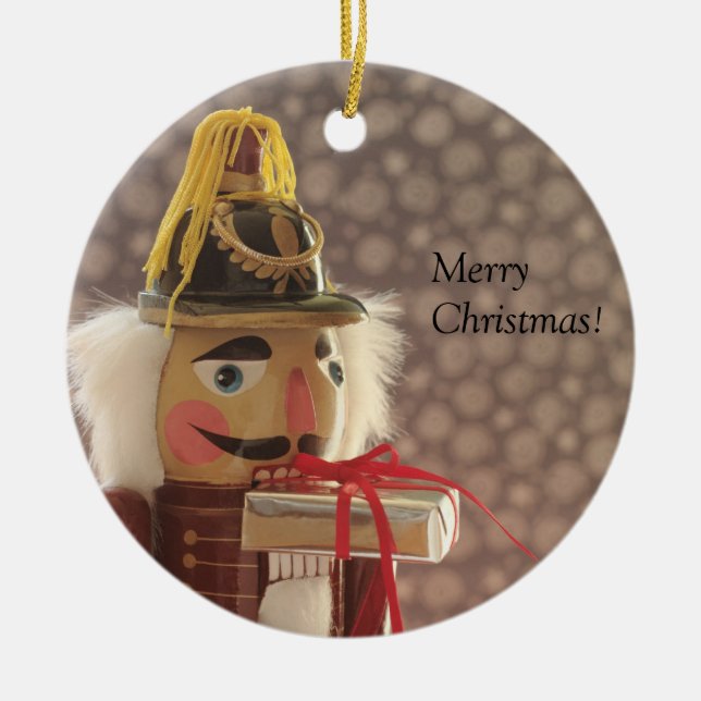 nutcracker with silver gift ornament (Vorne)