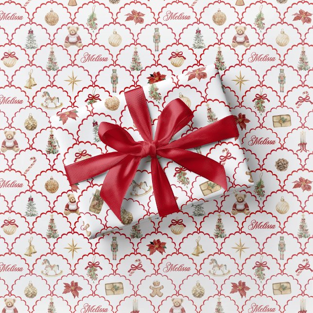 Nutcracker Wrapping Paper Festive Teddy Bear Geschenkpapier (Von Creator hochgeladen)