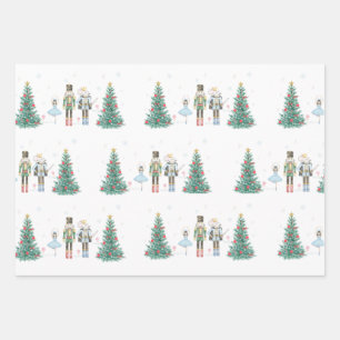 Nutcracker Wrapping Paper - Pastell und Feierlich Geschenkpapier Set