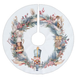 Nutcracker Wreath Eleganter Weihnachtsbaumrock Polyester Weihnachtsbaumdecke