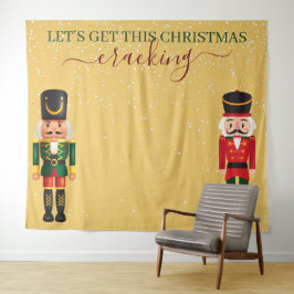 Nutcracker Yellow Christmas Foto Stand Hintergrund Wandteppich