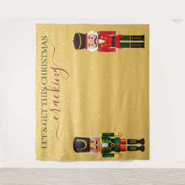 Nutcracker Yellow Christmas Foto Stand Hintergrund Wandteppich