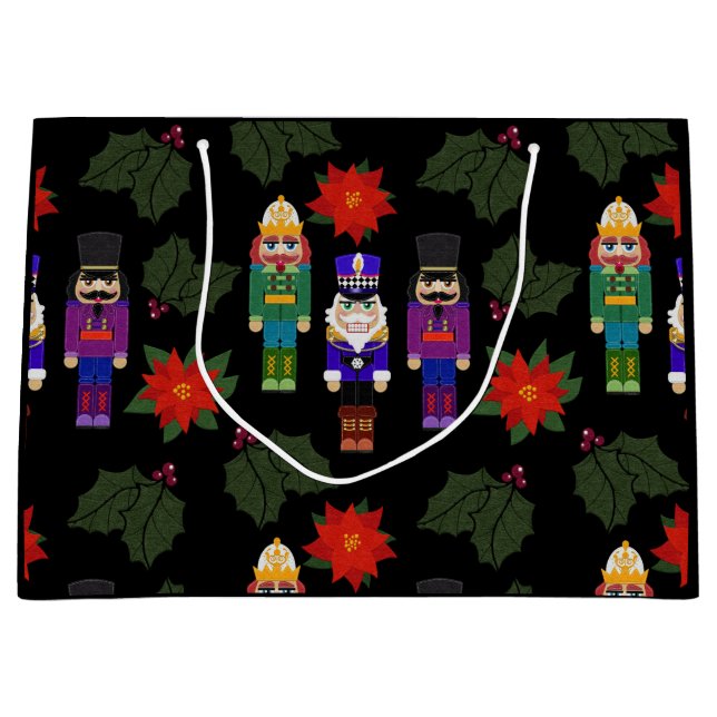Nutcrackers Christmas Gift Bag Große Geschenktüte (Vorderseite)