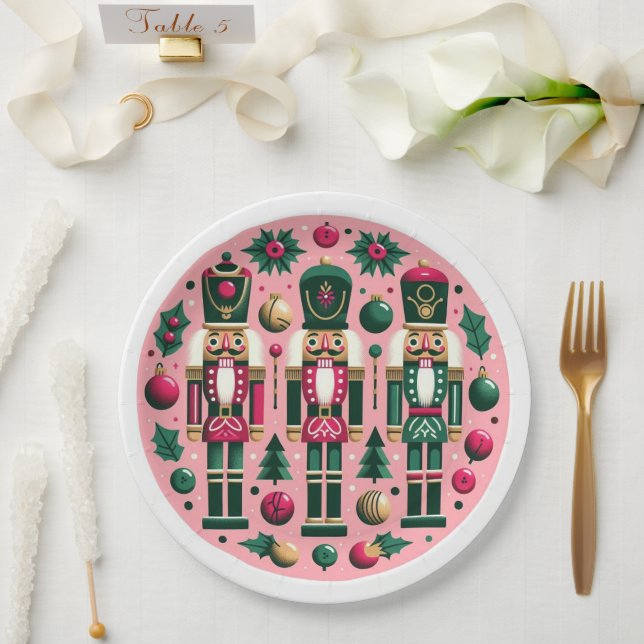 Nutcrackers Christmas Plate Pappteller (Hochzeit)