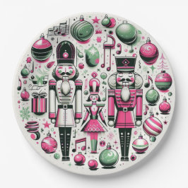 Nutcrackers Christmas Plate Pappteller