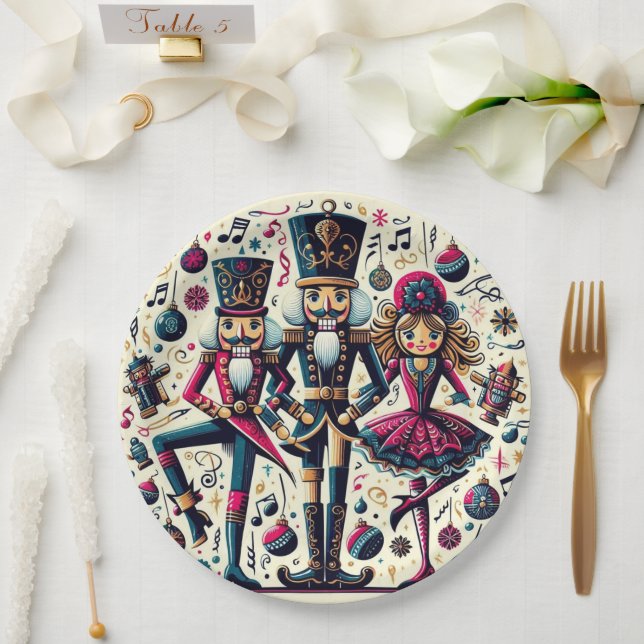 Nutcrackers Christmas Plate Pappteller (Hochzeit)