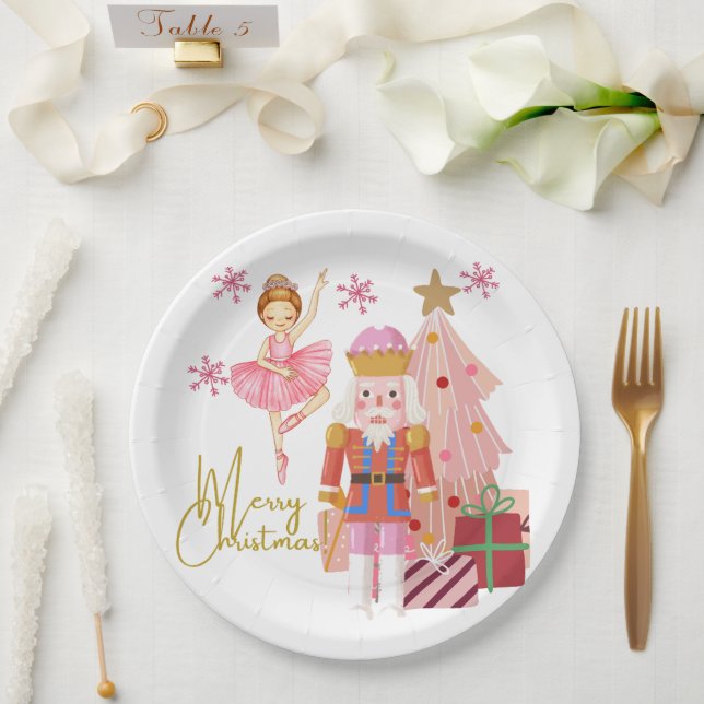 Nutcrackers Christmas Plate Pappteller (Hochzeit)
