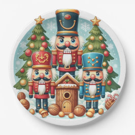 Nutcrackers Christmas Plate Pappteller