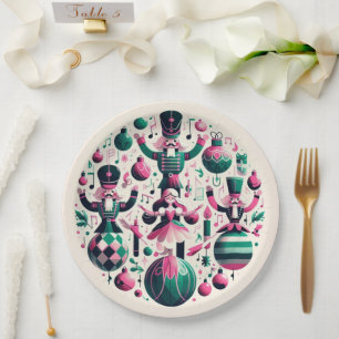 Nutcrackers Christmas Plate Pappteller