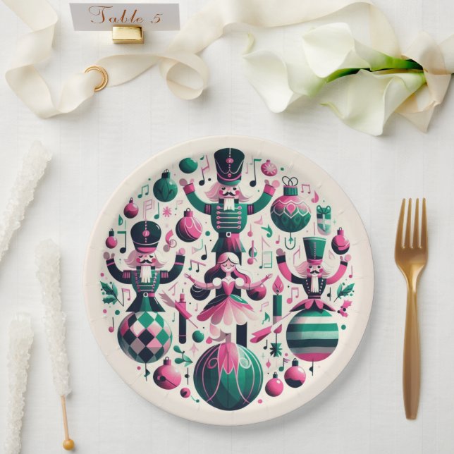 Nutcrackers Christmas Plate Pappteller (Hochzeit)