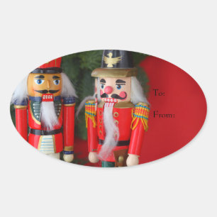 Nutcrackers duo ovaler aufkleber
