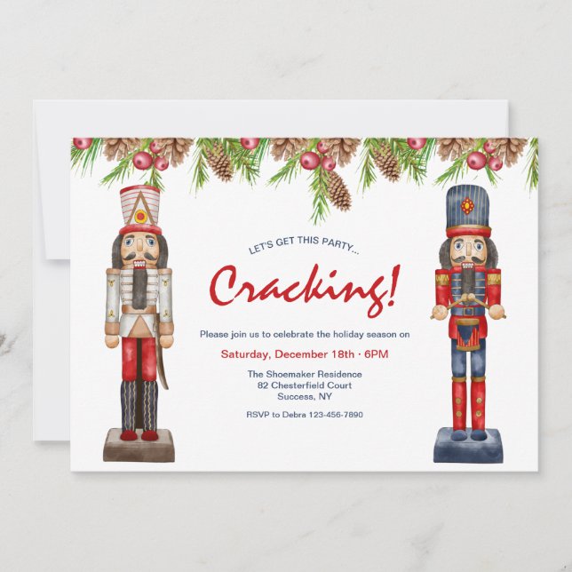 Nutcrackers Holiday Party Einladungen (Vorderseite)
