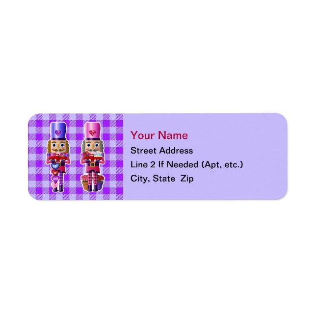 Nutcrackers mit / Red Truck Valentine Address Labe (Vorne)