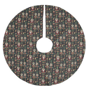 Nutcrackers Muster Baumrock Polyester Weihnachtsbaumdecke