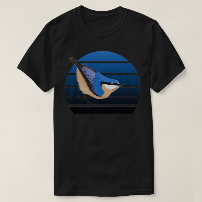 Nuthatch Bird Birdlover Birdwatcher Animal Biologi T-Shirt (Design vorne)