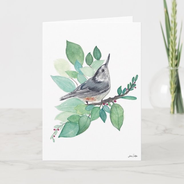 Nuthatch Bird Card Karte (Vorderseite)