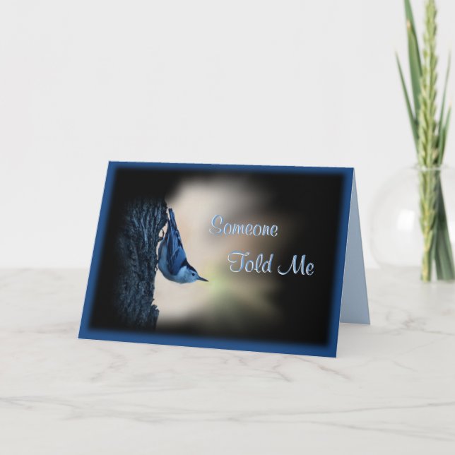 Nuthatch Bird - jederzeit ändern Karte (Vorderseite)