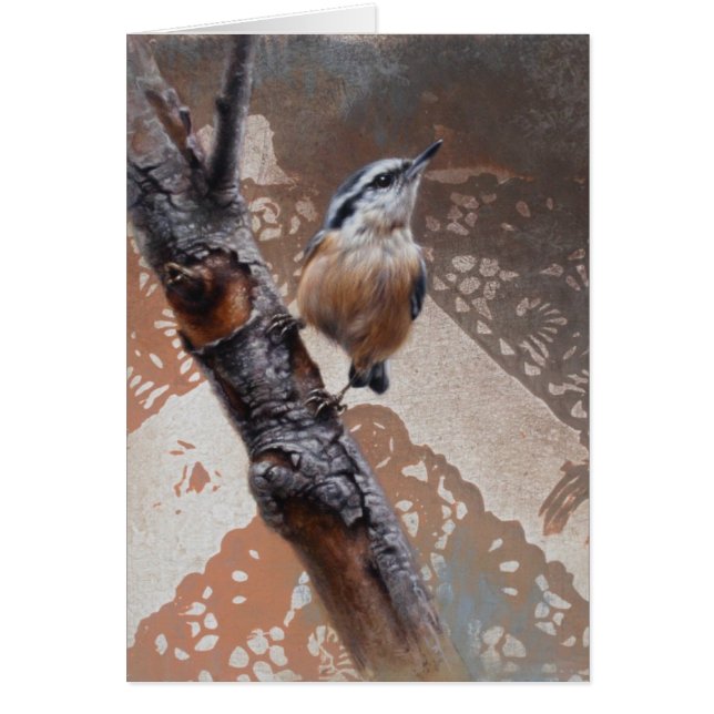 Nuthatch Blank Card von Andrew Denman (Vorne)
