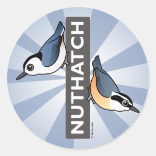 Nuthatch Fan Runder Aufkleber